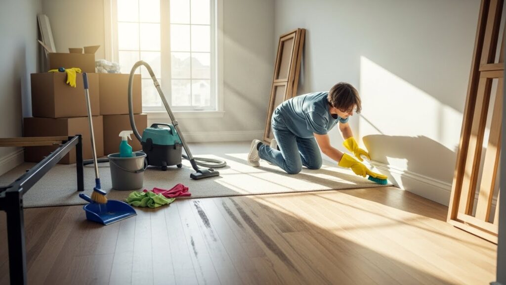 Bedroom cleaning by end of lease cleaners